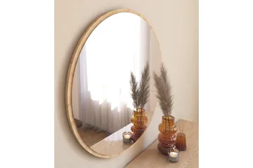 Buhem Spegel 60 cm Rund - Trä/Natur - Inredning - Spegel - Väggspegel