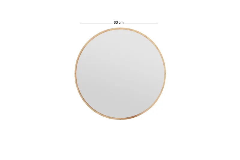 Buhem Spegel 60 cm Rund - Trä/Natur - Inredning - Spegel - Väggspegel