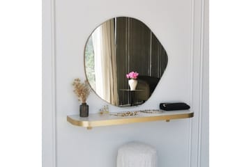 Coarraze Spegel 67 cm Asymmetrisk - Guld - Inredning - Spegel - Väggspegel