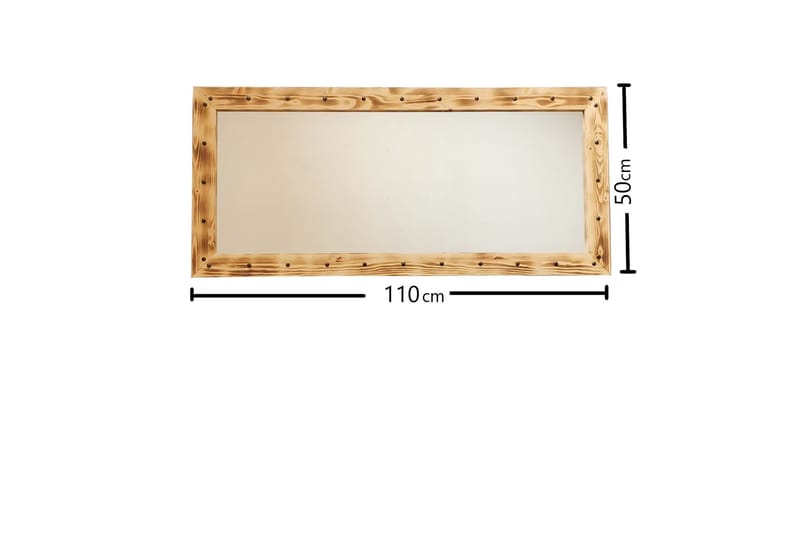 Dekorationsspegel Arichabala 110 cm - Valnöt - Hallspegel - Väggspegel