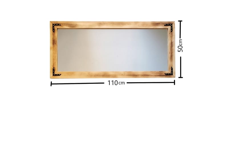 Dekorationsspegel Haddiscoe 110 cm - Valnöt - Inredning - Spegel - Väggspegel