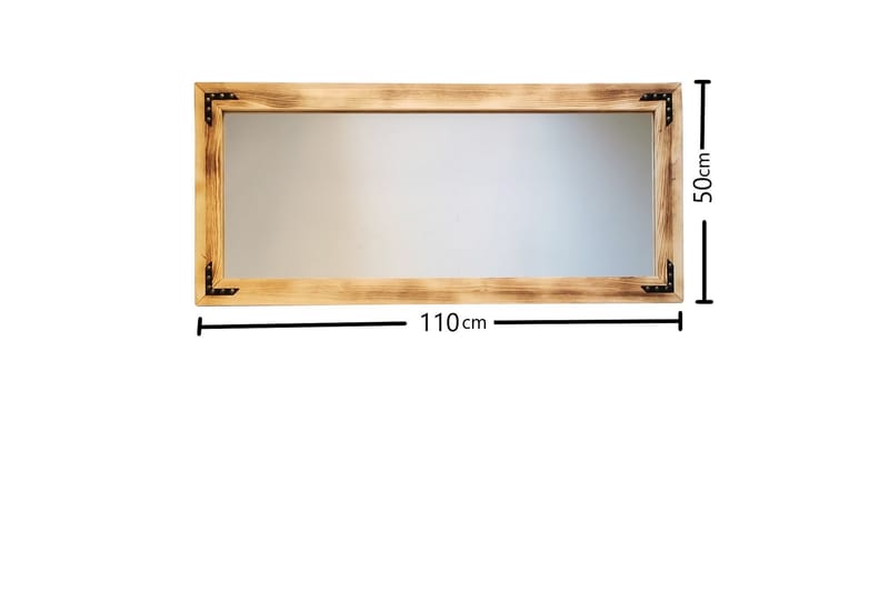 Dekorationsspegel Haddiscoe 110 cm - Valnöt - Hallspegel - Väggspegel