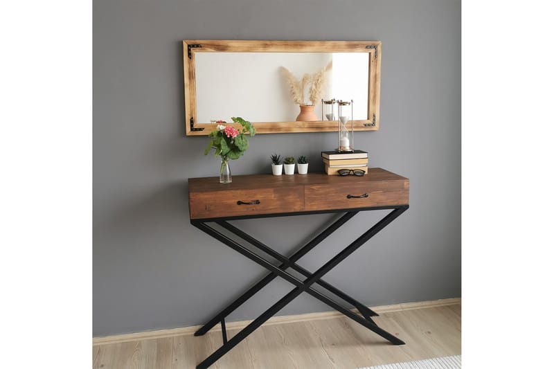Dekorationsspegel Haddiscoe 110 cm - Valnöt - Inredning - Spegel - Väggspegel