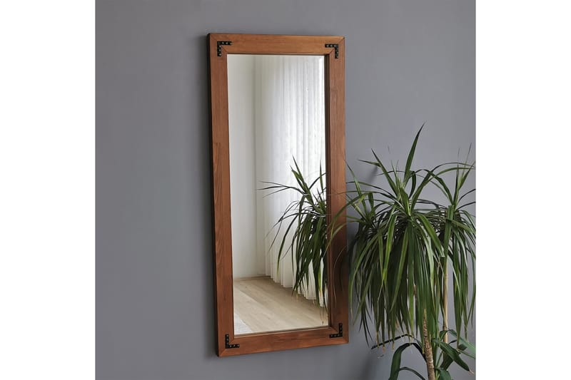 Dekorationsspegel Kurvers 50 cm - Valnöt - Inredning - Spegel - Väggspegel