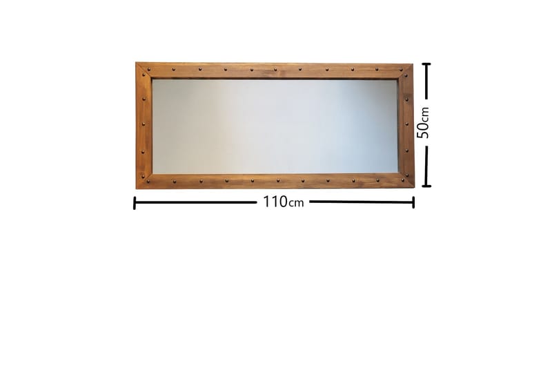 Dekorationsspegel Lint 110 cm - Valnöt - Hallspegel - Väggspegel
