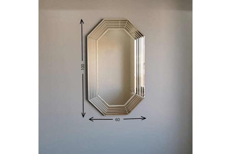 Dekorationsspegel Melholt 100 cm - Brons - Hallspegel - Väggspegel
