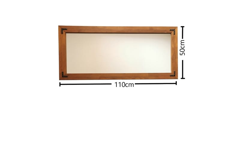 Dekorationsspegel Vodraska 110 cm - Valnöt - Hallspegel - Väggspegel