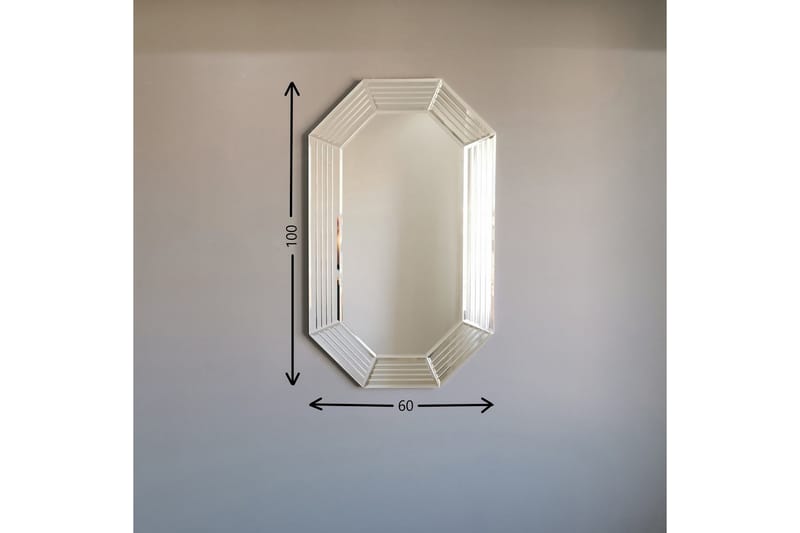 Dekorationsspegel Zerom 100 cm - Silver - Hallspegel - Väggspegel