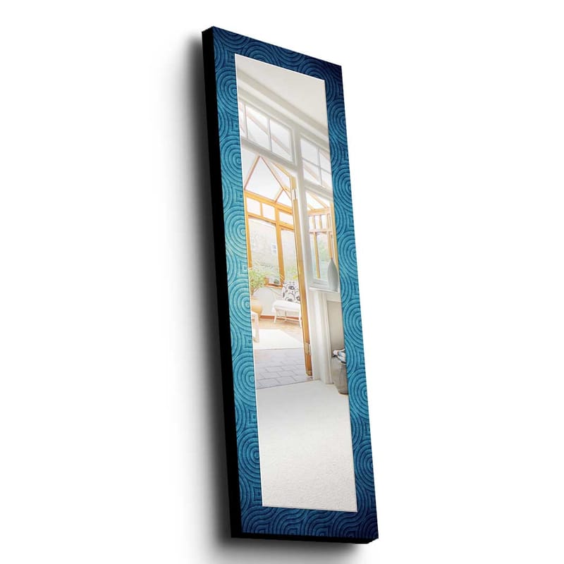 Dekorspegel 40x120 cm - Blå - Hallspegel - Väggspegel