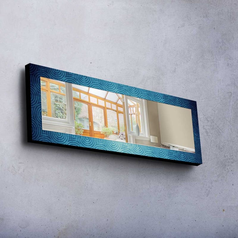Dekorspegel 40x120 cm - Blå - Inredning - Spegel - Väggspegel