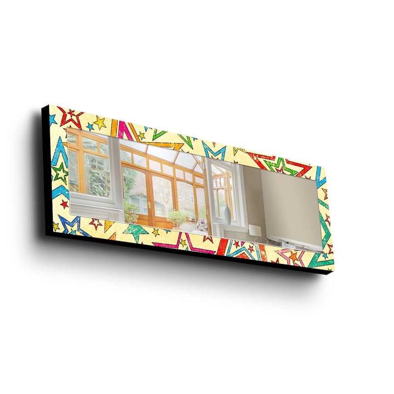 Dekorspegel 40x120 cm - Flerfärgad - Hallspegel - Väggspegel