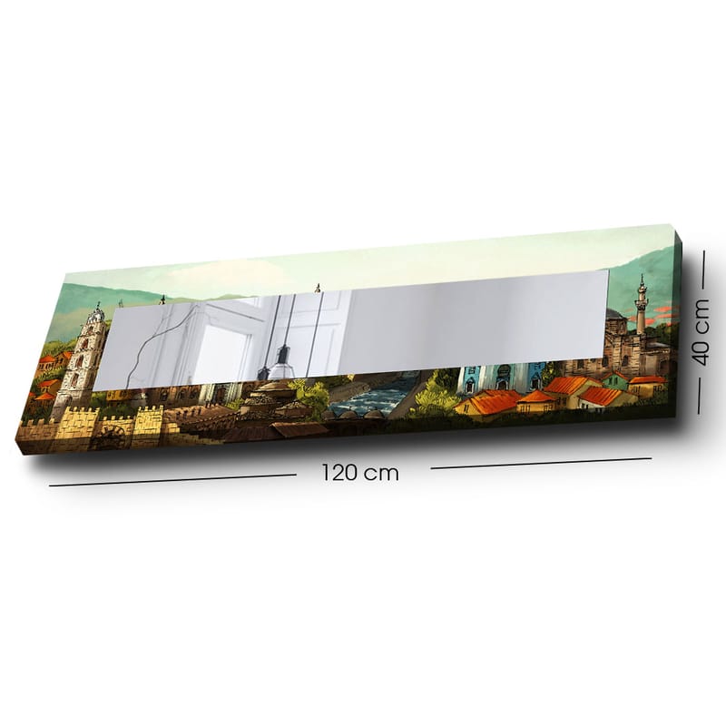 Dekorspegel 40x120 cm - Flerfärgad - Inredning - Spegel - Väggspegel