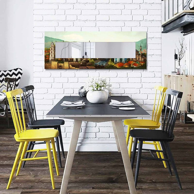 Dekorspegel 40x120 cm - Flerfärgad - Inredning - Spegel - Väggspegel