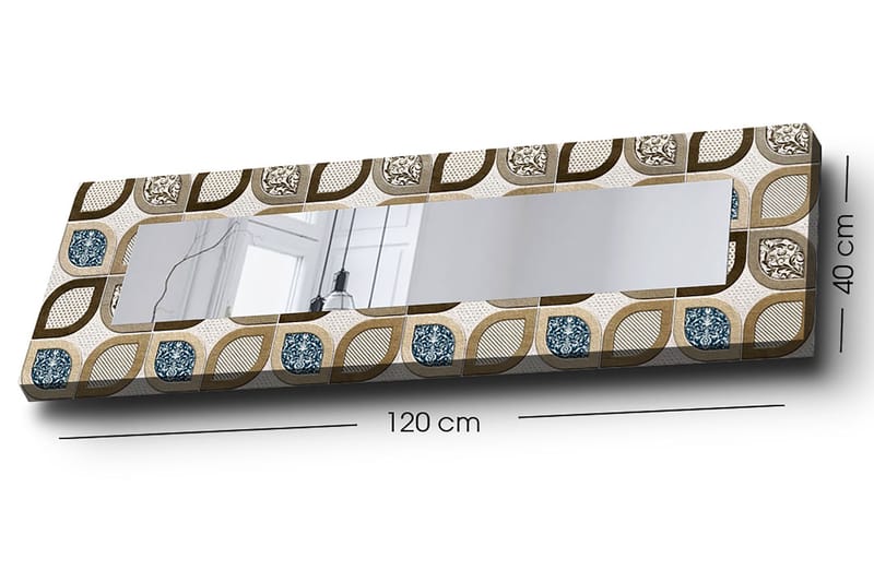 Dekorspegel 40x120 cm - Flerfärgad - Inredning - Spegel - Väggspegel