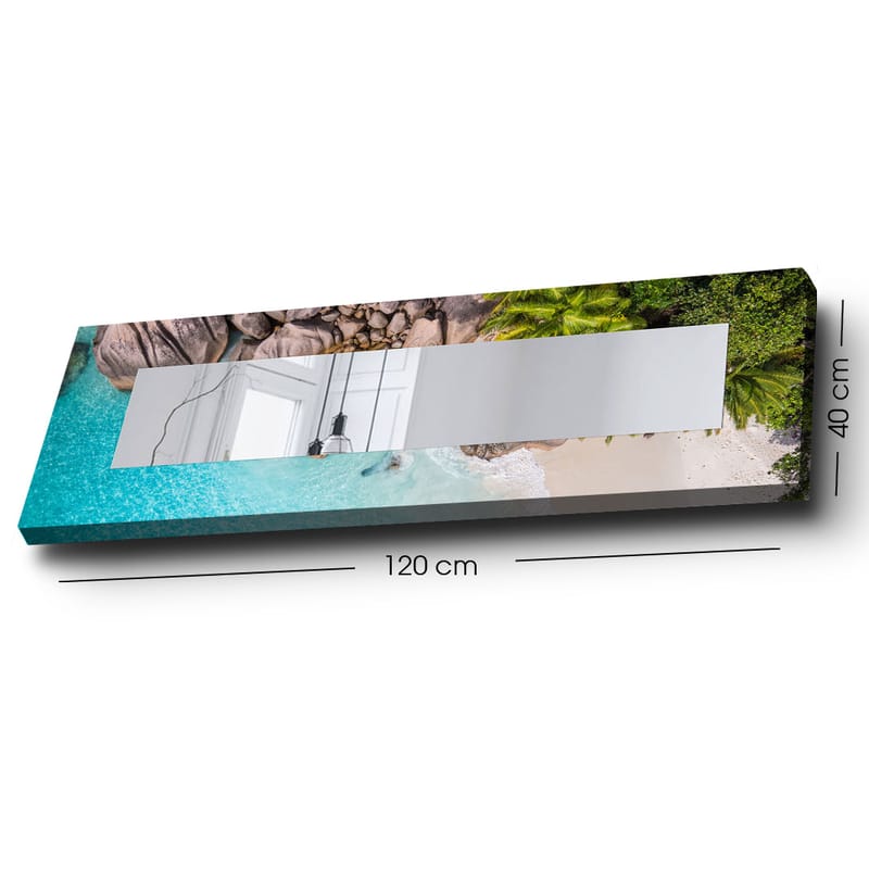 Dekorspegel 40x120 cm - Flerfärgad - Inredning - Spegel - Väggspegel