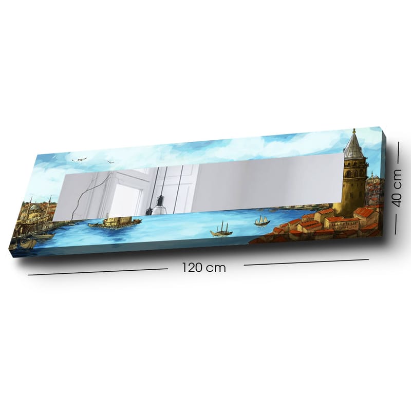 Dekorspegel 40x120 cm - Flerfärgad - Inredning - Spegel - Väggspegel
