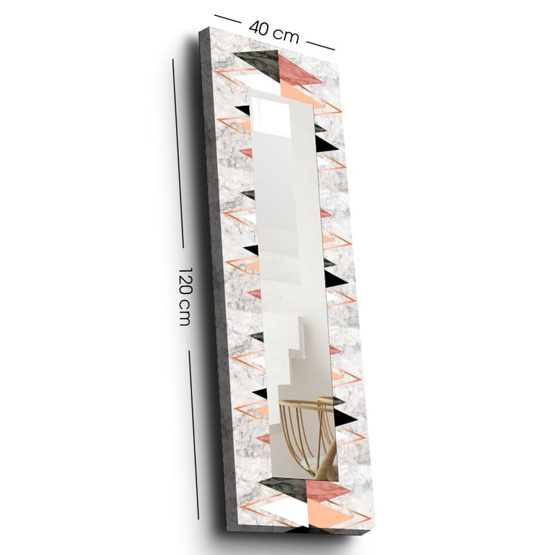 Dekorspegel 40x120 cm - Flerfärgad - Inredning - Spegel - Väggspegel