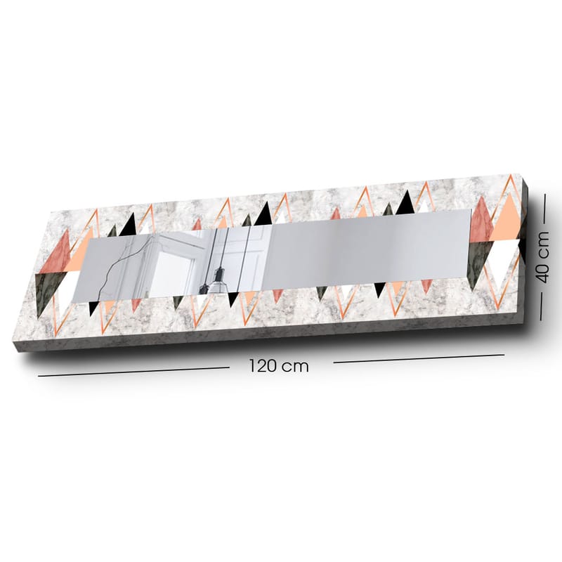 Dekorspegel 40x120 cm - Flerfärgad - Inredning - Spegel - Väggspegel