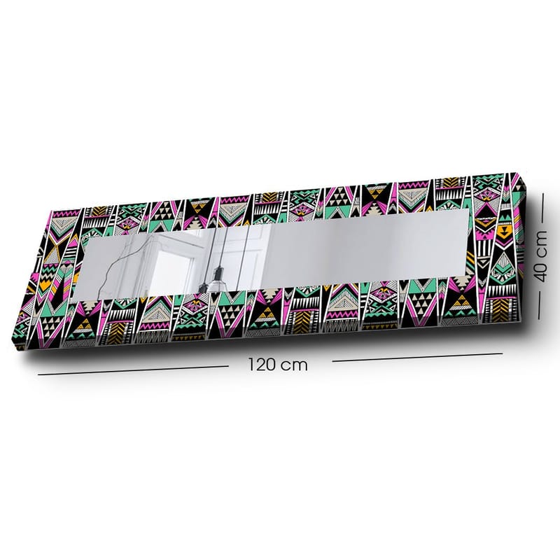 Dekorspegel 40x120 cm - Flerfärgad - Inredning - Spegel - Väggspegel