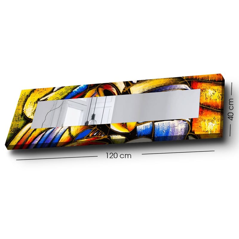 Dekorspegel 40x120 cm - Flerfärgad - Inredning - Spegel - Väggspegel