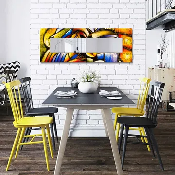 Dekorspegel 40x120 cm - Flerfärgad - Inredning - Spegel - Väggspegel