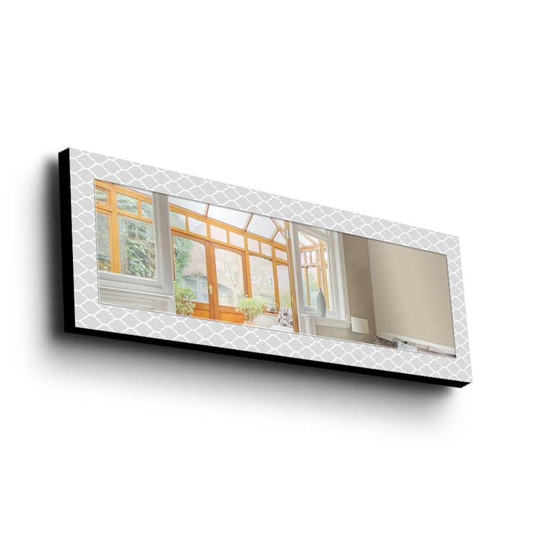 Dekorspegel 40x120 cm - Grå/Vit - Inredning - Spegel - Väggspegel