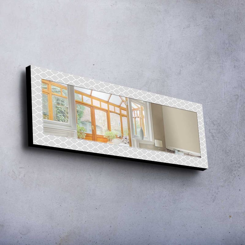 Dekorspegel 40x120 cm - Grå/Vit - Inredning - Spegel - Väggspegel
