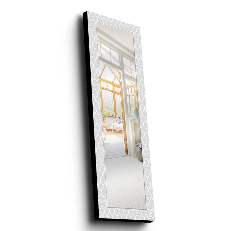 Dekorspegel 40x120 cm - Grå/Vit - Inredning - Spegel - Väggspegel