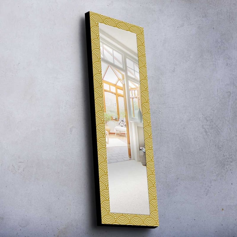 Dekorspegel 40x120 cm, Gul