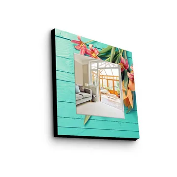 Dekorspegel 50x50 cm - Flerfärgad - Inredning - Spegel - Väggspegel