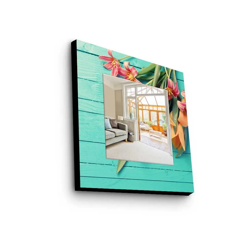 Dekorspegel 50x50 cm, Flerfärgad