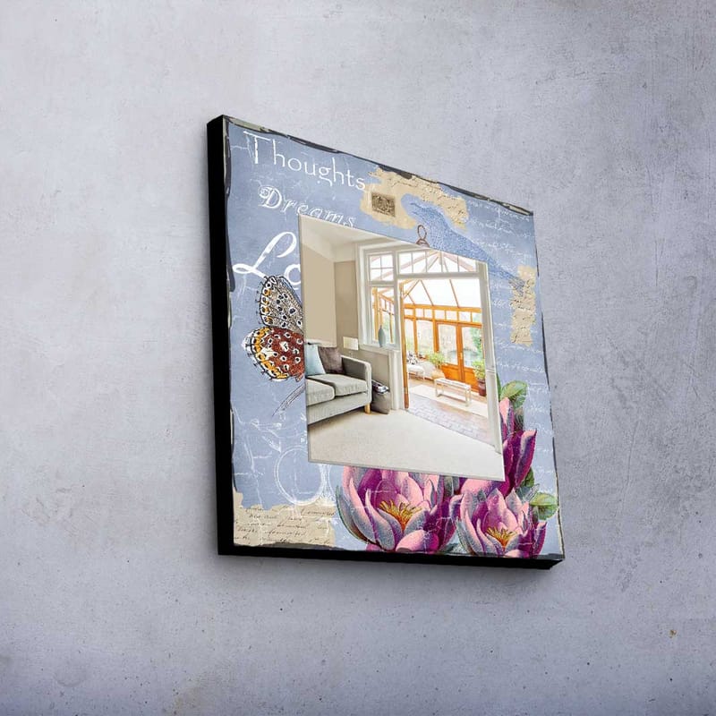 Dekorspegel 50x50 cm - Flerfärgad - Inredning - Spegel - Väggspegel