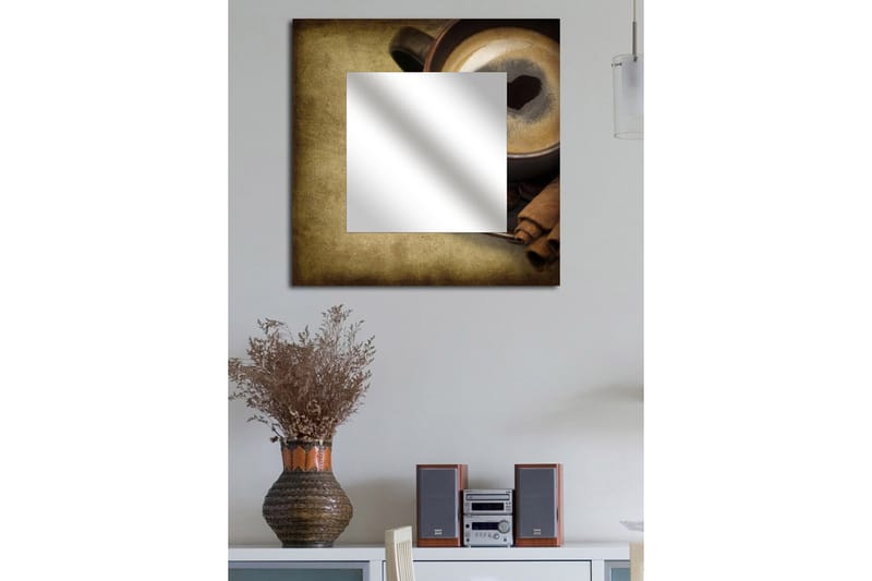 Dekorspegel 50x50 cm - Flerfärgad - Hallspegel - Väggspegel