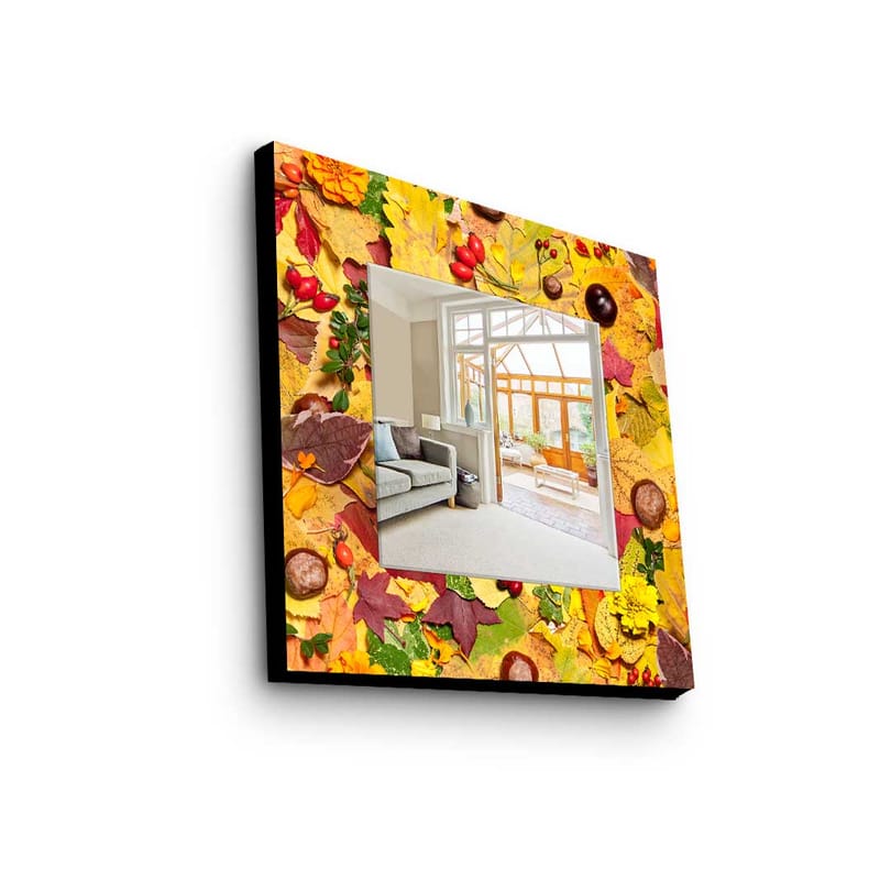 Dekorspegel 50x50 cm - Flerfärgad - Inredning - Spegel - Väggspegel