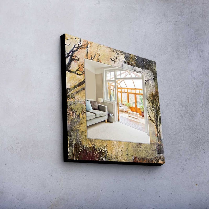 Dekorspegel 50x50 cm - Flerfärgad - Inredning - Spegel - Väggspegel