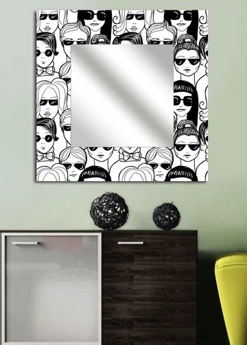 Dekorspegel 50x50 cm - Flerfärgad - Inredning - Spegel - Väggspegel