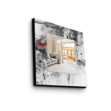 Dekorspegel 50x50 cm - Flerfärgad - Inredning - Spegel - Väggspegel