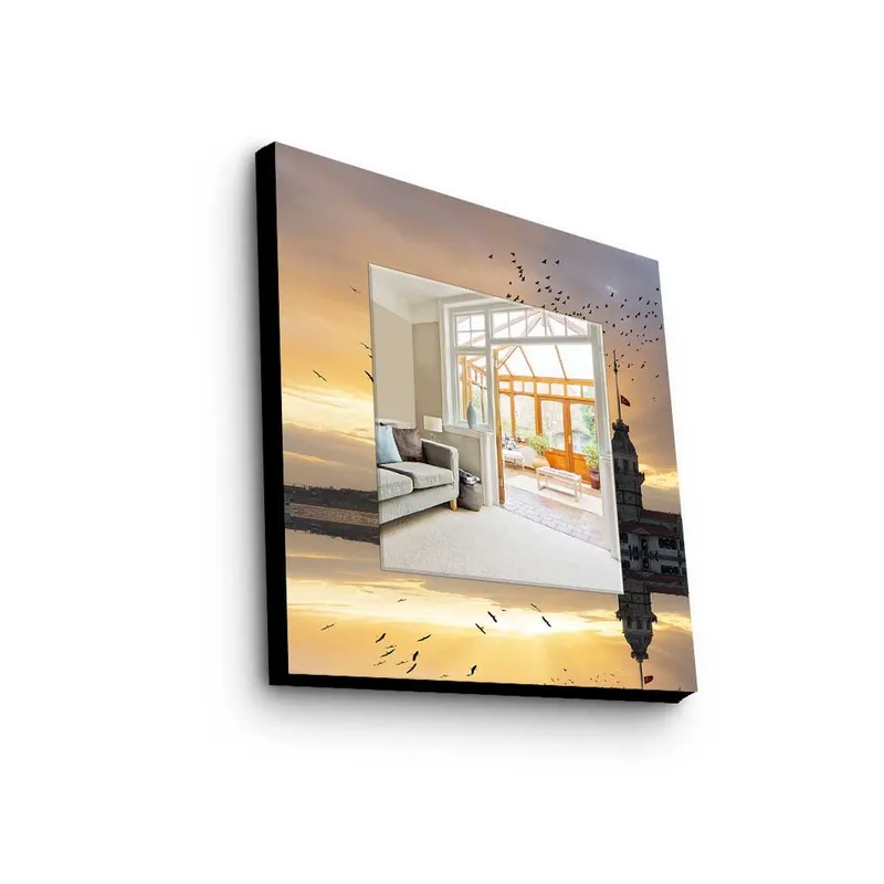 Dekorspegel 50x50 cm, Flerfärgad