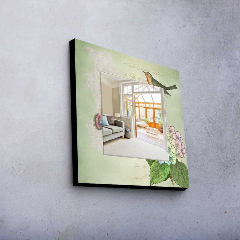 Dekorspegel 50x50 cm - Flerfärgad - Inredning - Spegel - Väggspegel