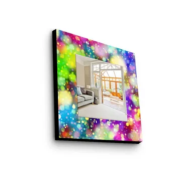 Dekorspegel 50x50 cm - Flerfärgad - Inredning - Spegel - Väggspegel