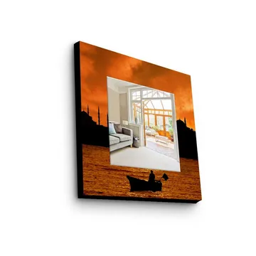 Dekorspegel 50x50 cm - Flerfärgad - Inredning - Spegel - Väggspegel