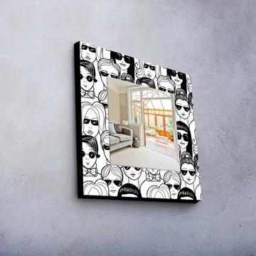 Dekorspegel 50x50 cm - Flerfärgad - Inredning - Spegel - Väggspegel