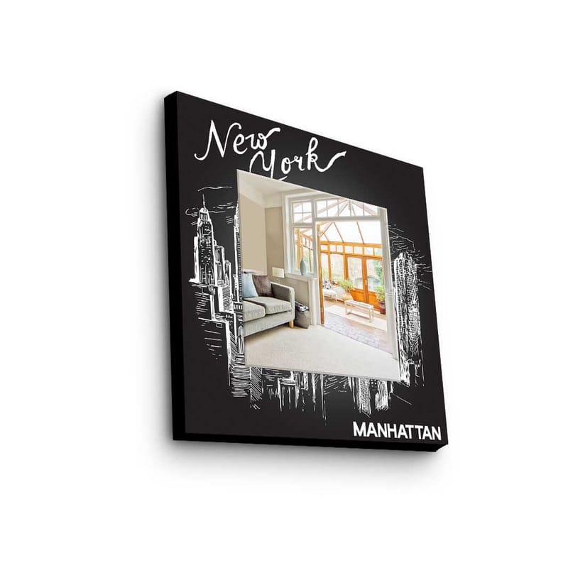 Dekorspegel 50x50 cm, Flerfärgad