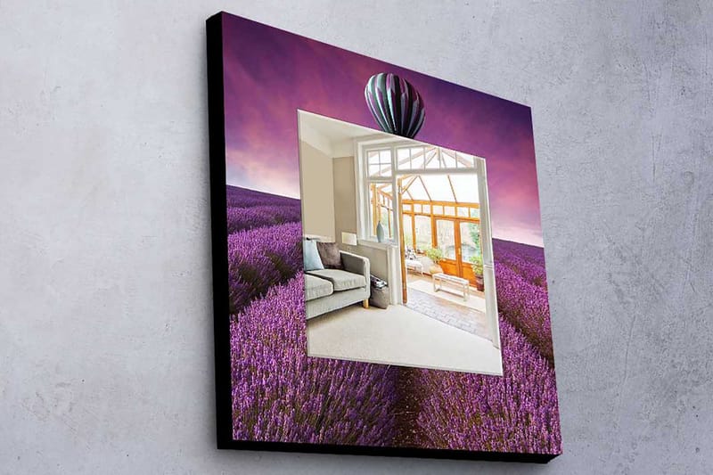 Dekorspegel 50x50 cm - Flerfärgad - Inredning - Spegel - Väggspegel