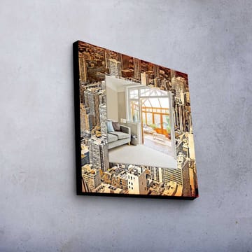 Dekorspegel 50x50 cm - Flerfärgad - Inredning - Spegel - Väggspegel