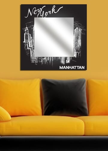 Dekorspegel 50x50 cm - Flerfärgad - Inredning - Spegel - Väggspegel