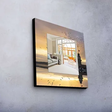 Dekorspegel 50x50 cm - Flerfärgad - Inredning - Spegel - Väggspegel