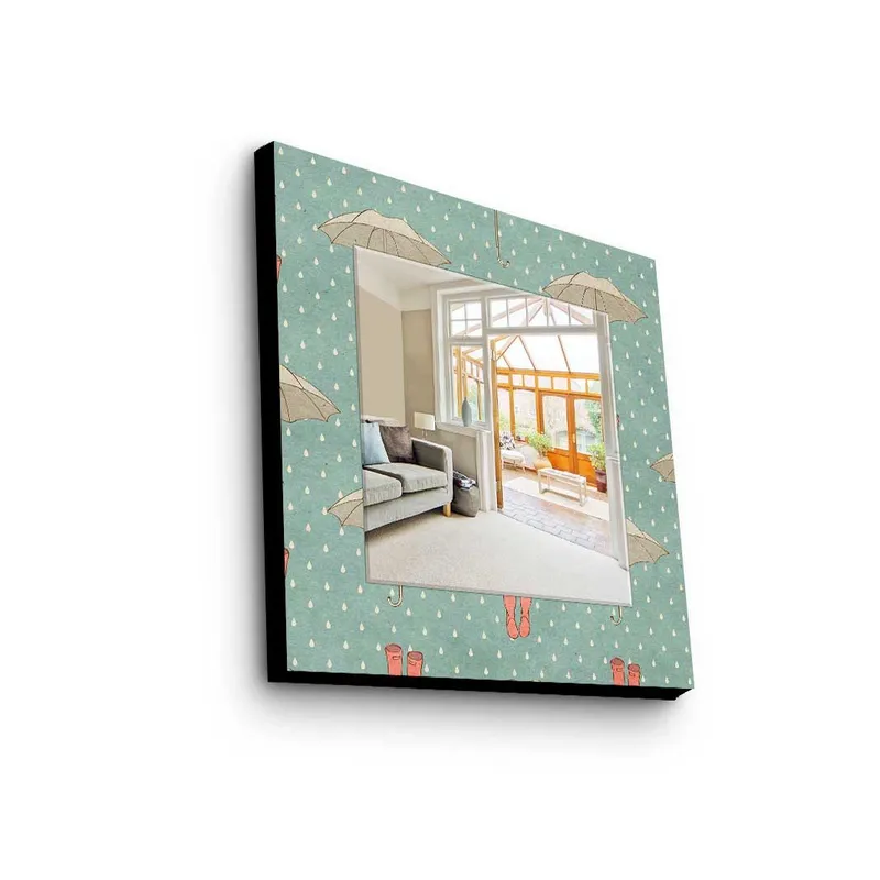 Dekorspegel 50x50 cm - Flerfärgad - Inredning - Spegel - Väggspegel