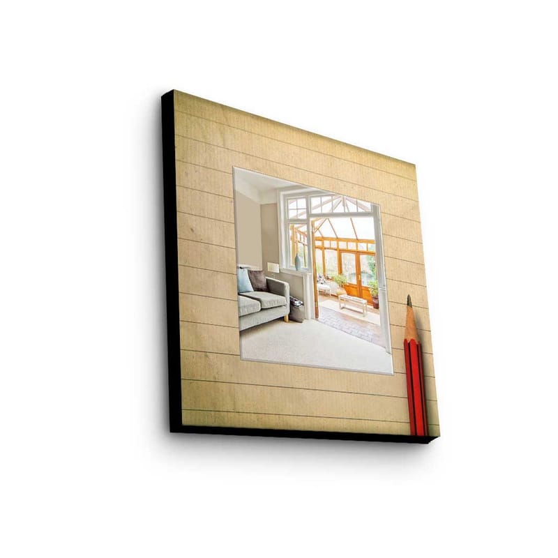 Dekorspegel 50x50 cm, Flerfärgad