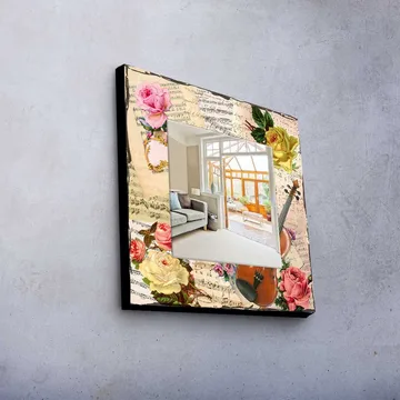 Dekorspegel 50x50 cm - Flerfärgad - Inredning - Spegel - Väggspegel